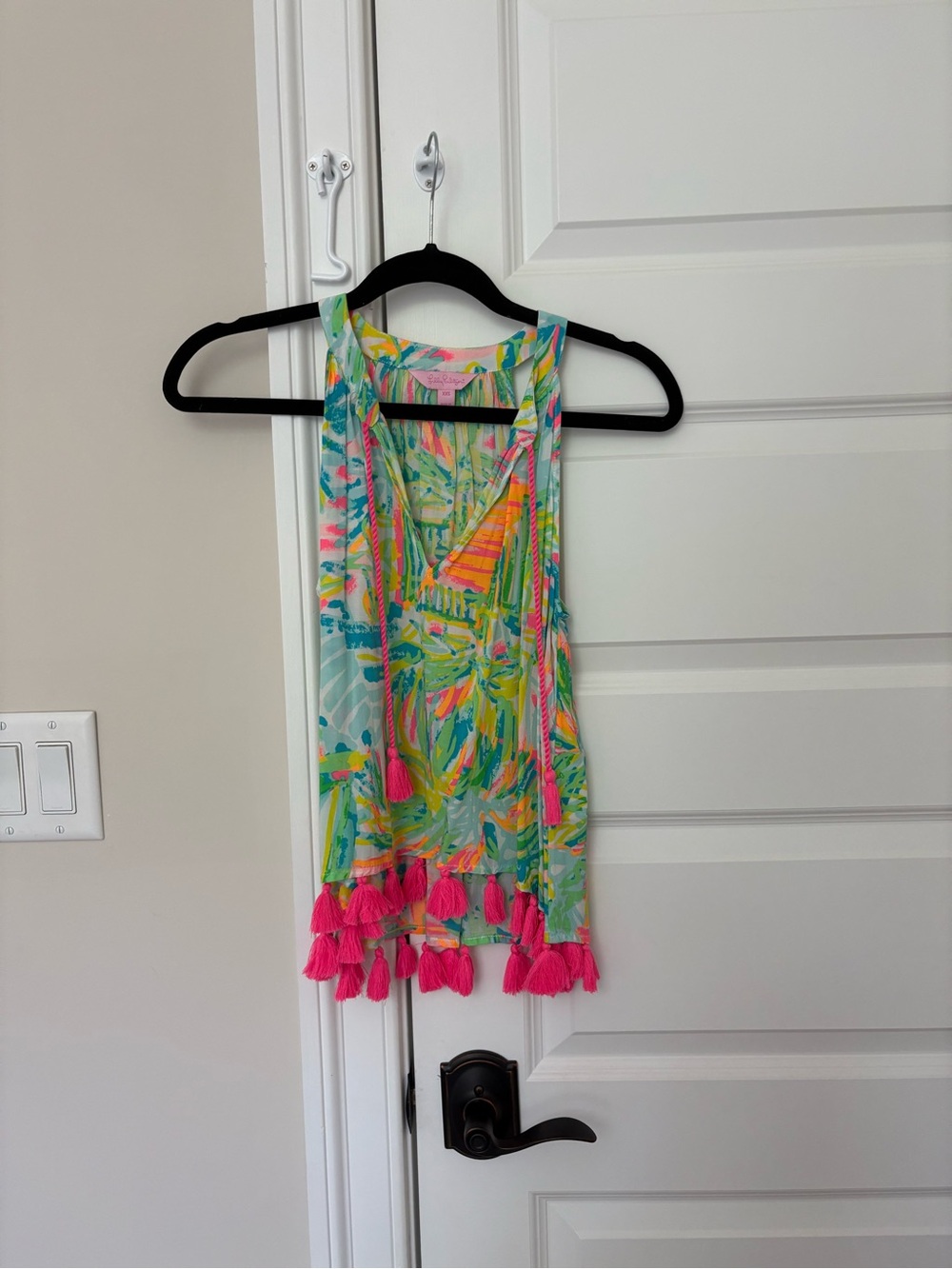 Lilly Pulitzer - Tropical Tassel Tank Top - Pink & Aqua